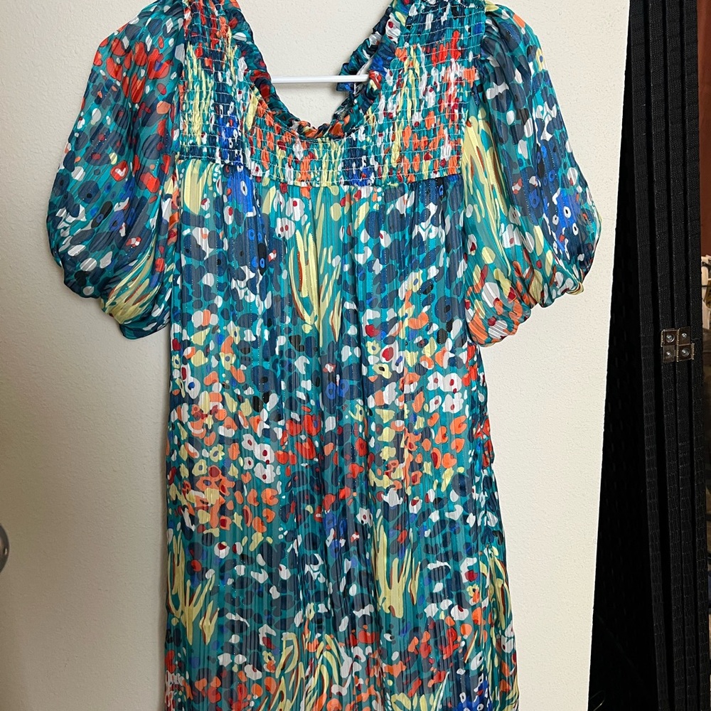 Umgee Colorful Floral Print Dress